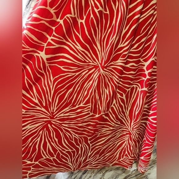 Metro 7 Red & off-white Sundress, very stretchy & lightweight, unlined, Sz  S - Picture 5 of 12